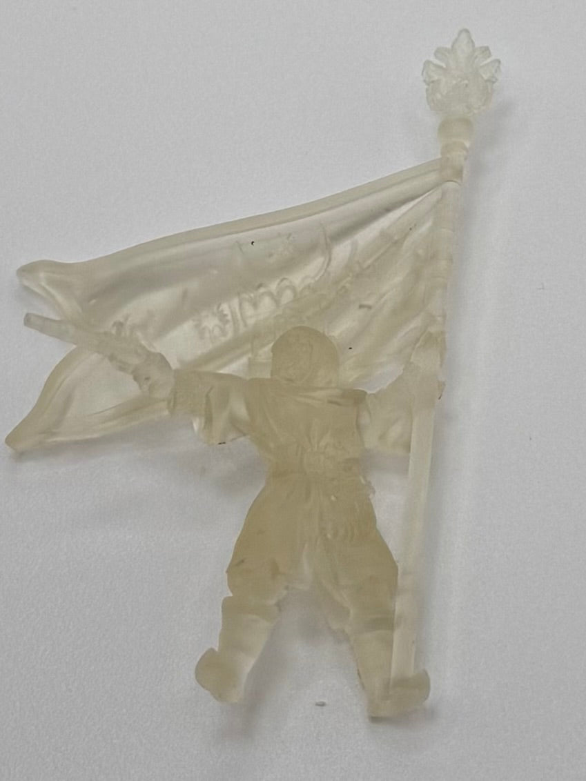 Clear resin standard bearer miniature