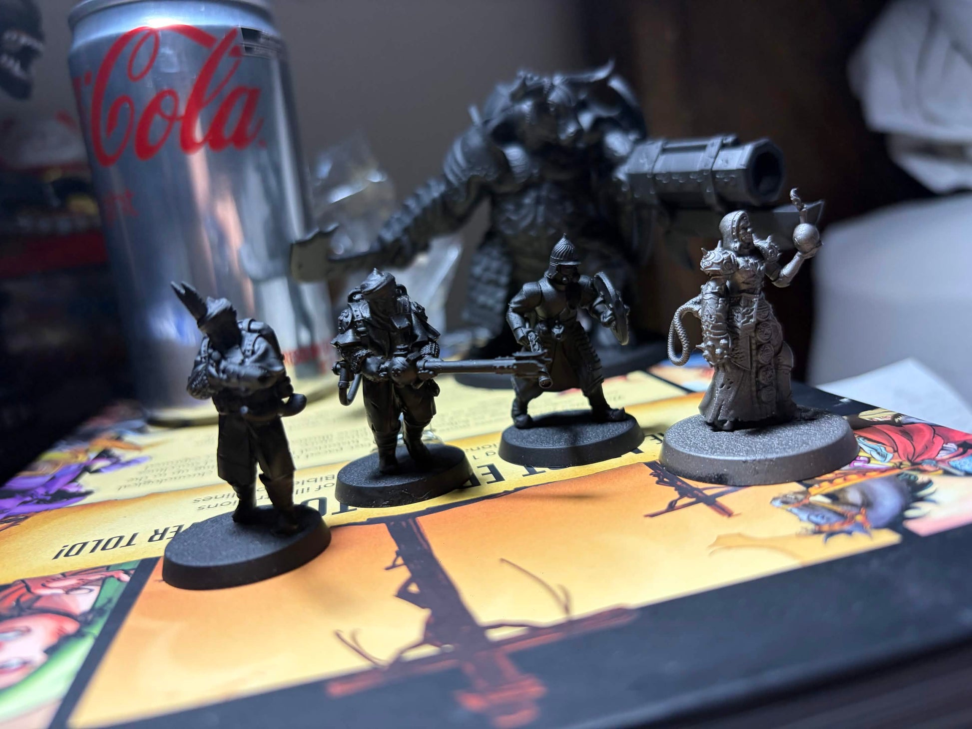 Primed resin tabletop miniatures warband